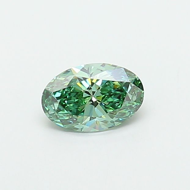 Oval Fancy Vivid Green Lab-grown Diamond 1.03ct VVS2 loose diamond