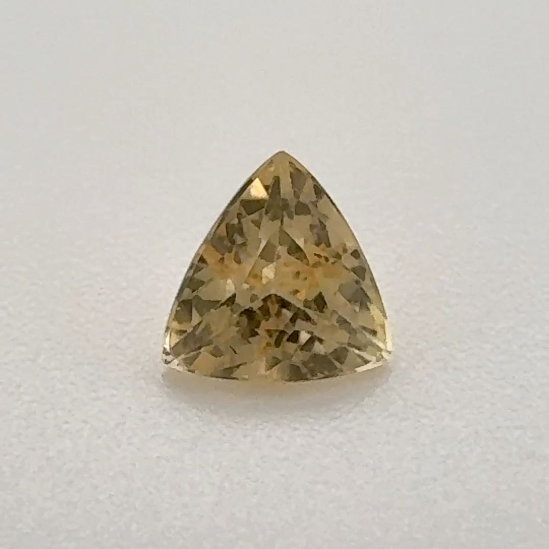 Trilliant Yellow Topaz 0.49ct loose gemstone