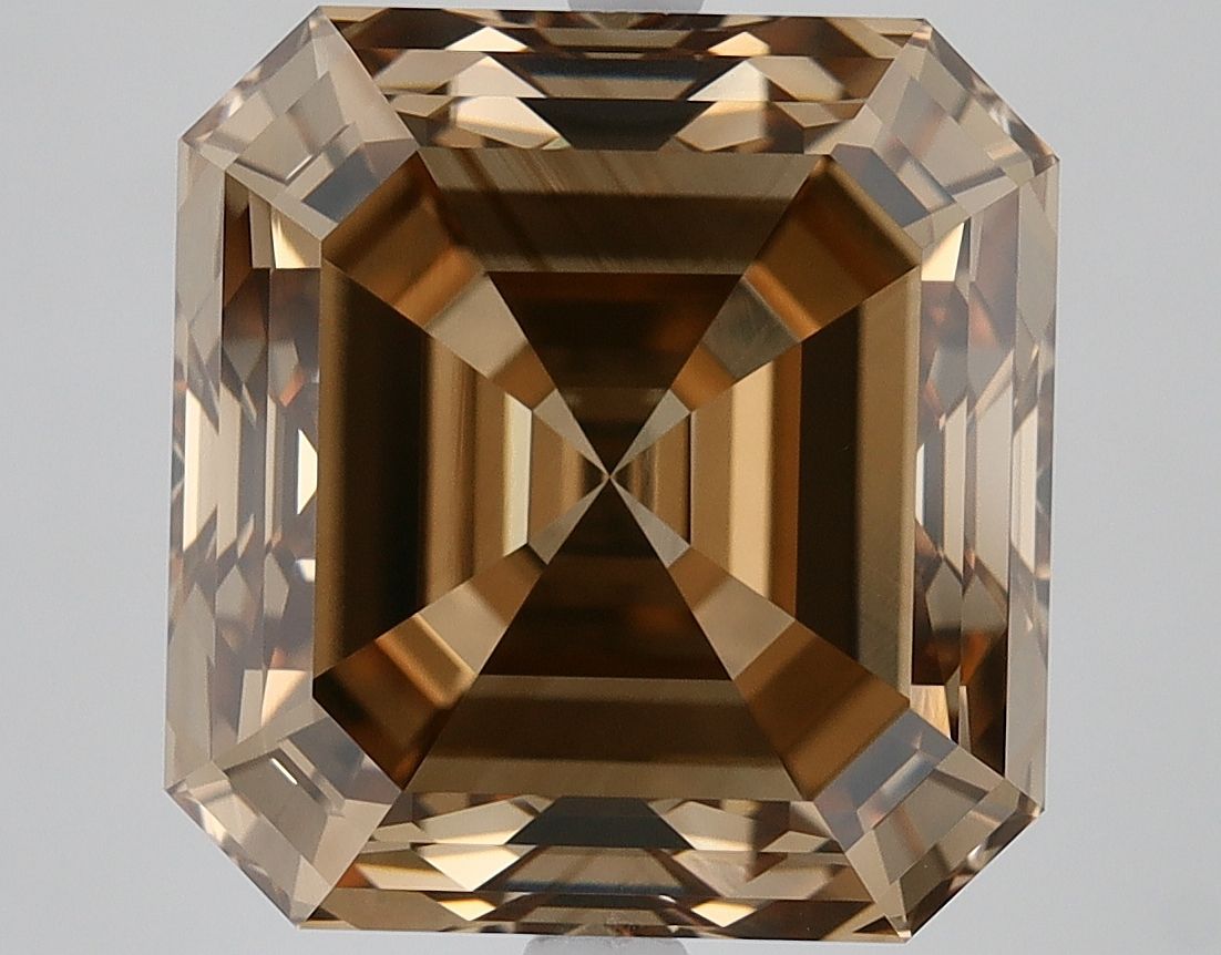Asscher Fancy Deep Brown Orange Natural Diamond 7.06ct VS1 loose diamond