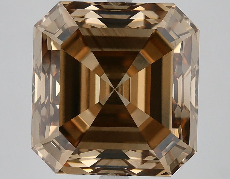 Asscher Fancy Deep Brown Orange Natural Diamond 7.06ct VS1 loose diamond