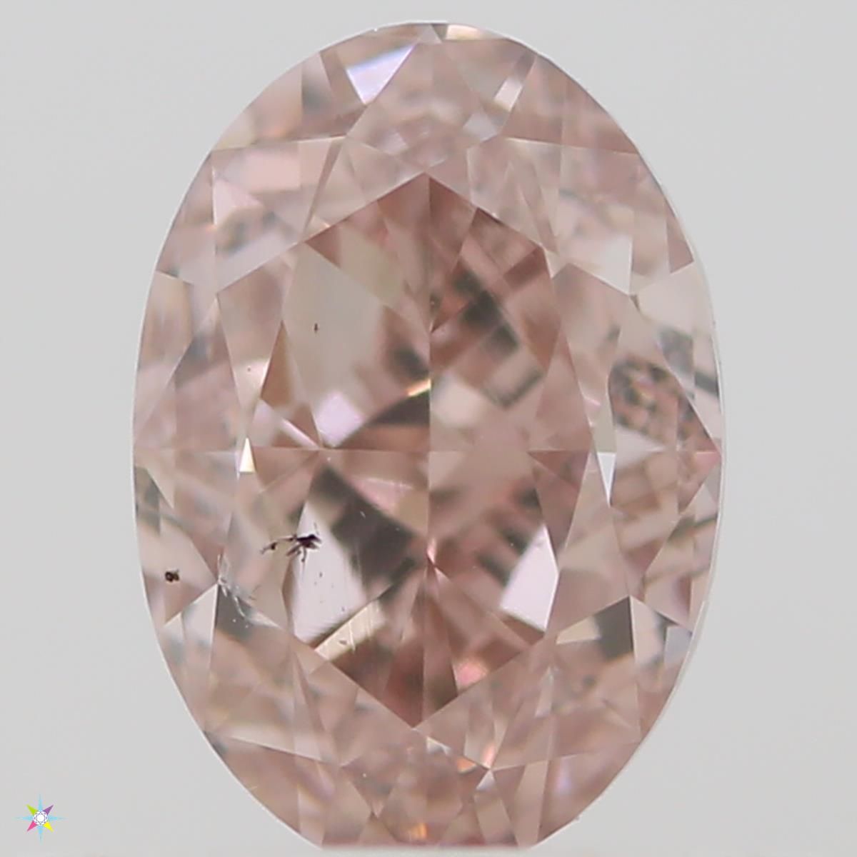 Oval Fancy Brownish Orangey Pink Natural Diamond 0.5ct SI1 loose diamond