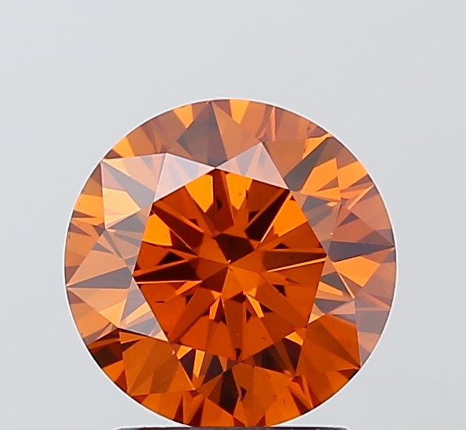 Round Fancy Deep Orange Lab-grown Diamond 2.05ct VS2 loose diamond