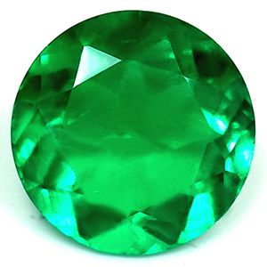 Round Green Emerald 0.94ct loose gemstone