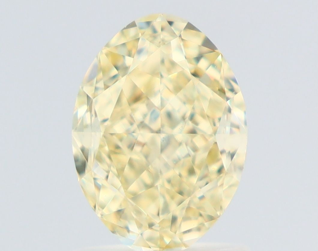 Oval Fancy Light Yellow Natural Diamond 1.5ct SI1 loose diamond