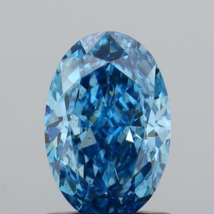 Oval Fancy Vivid Blue Lab-grown Diamond 1.03ct SI1 loose diamond