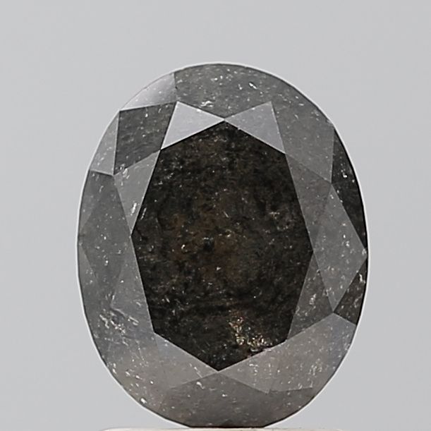 Oval Salt And Pepper Natural Diamond 1.52ct VVS2 loose diamond