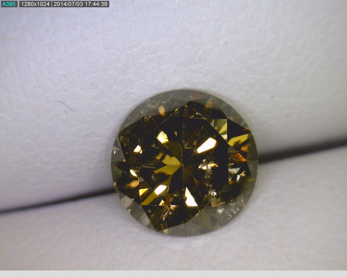 Round Champagne Natural Diamond 1.05ct I1 loose diamond