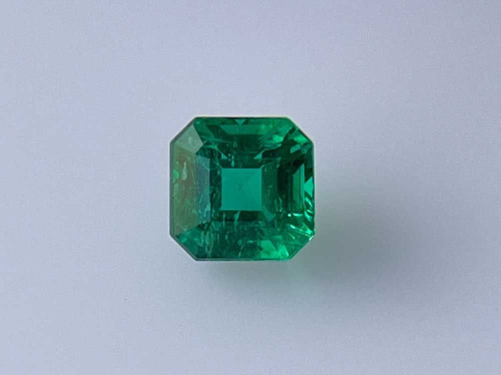 Asscher Green Emerald 1.48ct loose gemstone