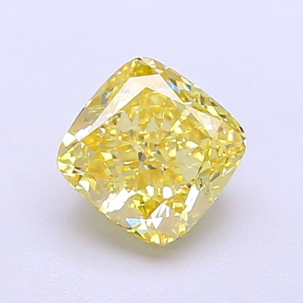 Cushion Fancy Intense Yellow Lab-grown Diamond 1.08ct VVS2 loose diamond