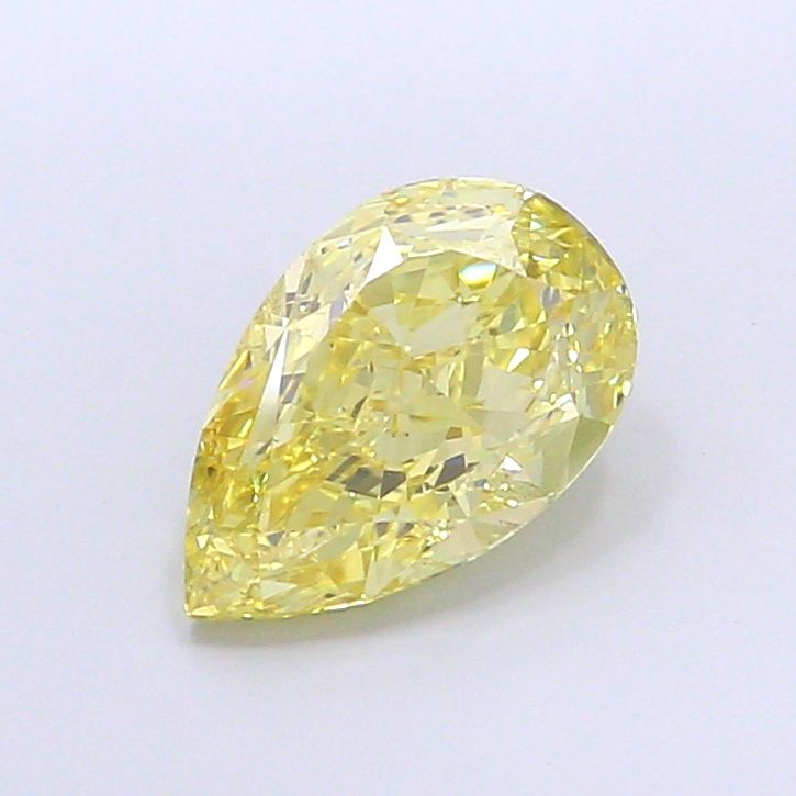 Pear Fancy Intense Yellow Lab-grown Diamond 3.38ct VS1 loose diamond