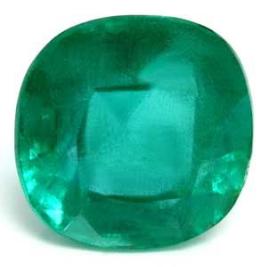 Cushion Green Emerald 3.21ct loose gemstone
