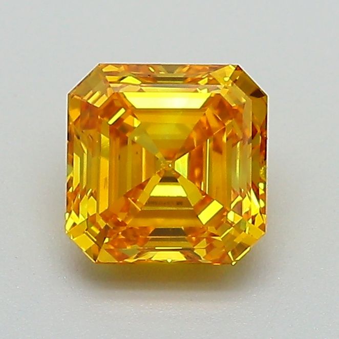 Asscher Fancy Vivid Yellow Lab-grown Diamond 1ct VS2 loose diamond