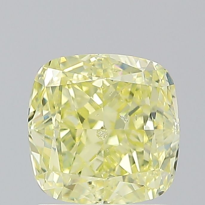 Cushion Fancy Intense Yellow Natural Diamond 2.01ct SI2 loose diamond