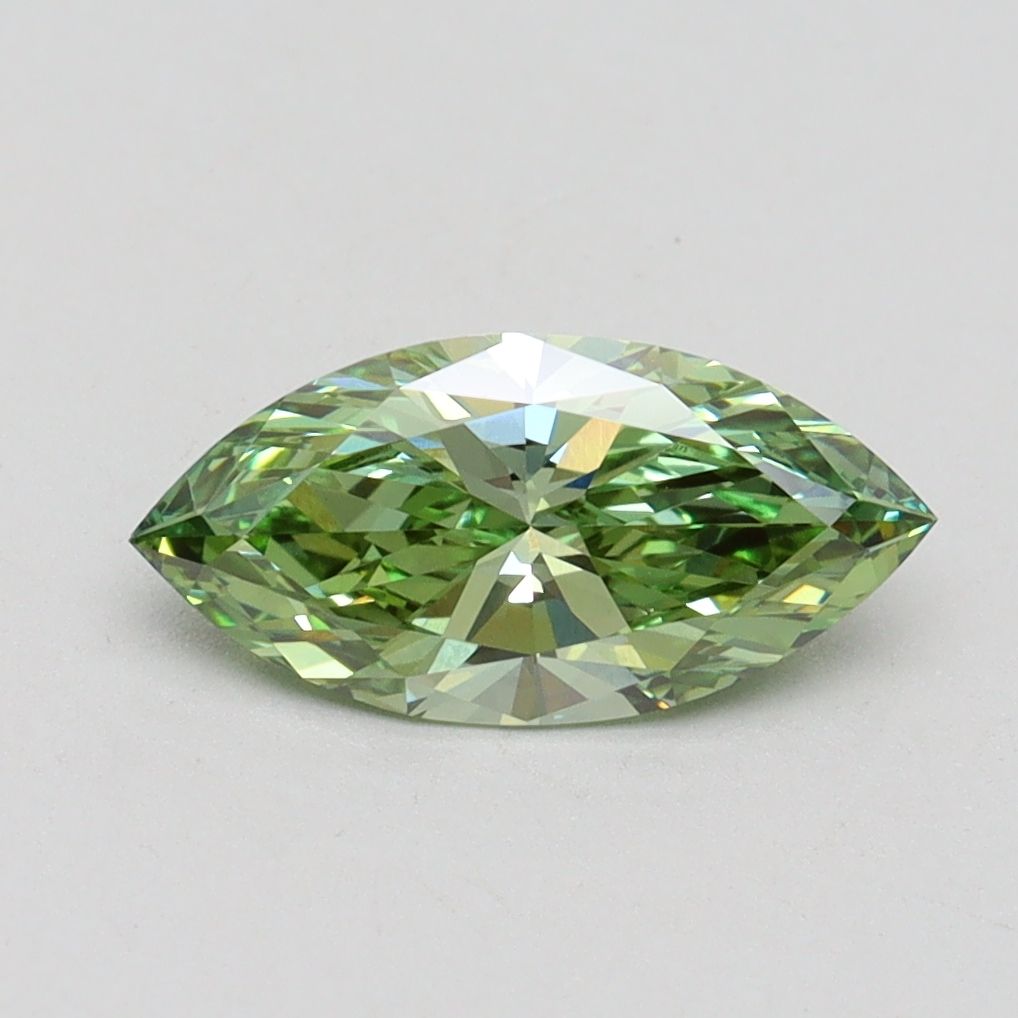 Marquise Fancy Vivid Green Lab-grown Diamond 1.04ct VVS2 loose diamond
