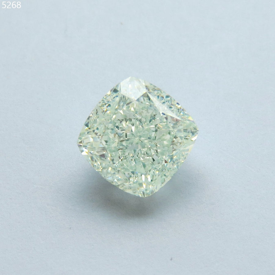 Cushion Fancy Light Green Natural Diamond 4.02ct VS1 loose diamond