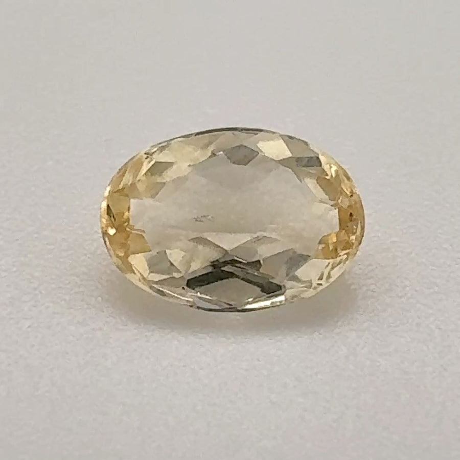 Oval Yellow Topaz 0.805ct loose gemstone