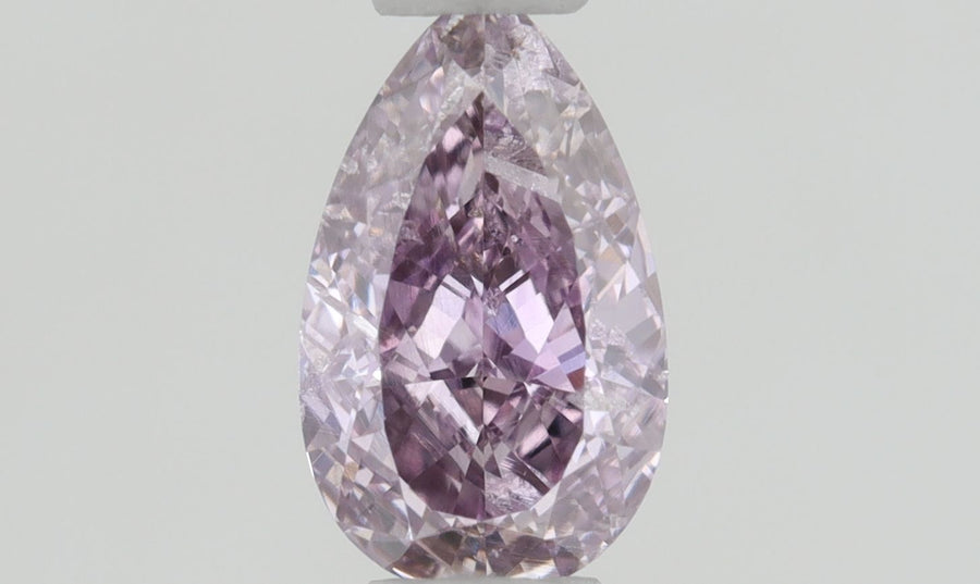 Pear Fancy Intense Pink Purple Natural Diamond 0.32ct I1 loose diamond