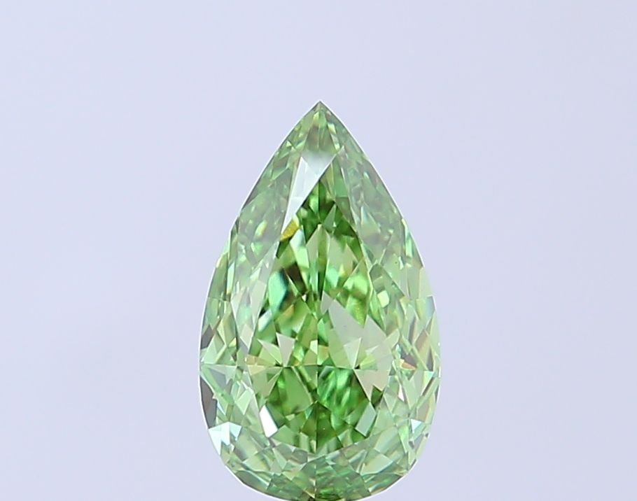 Pear Fancy Vivid Green Lab-grown Diamond 1.74ct VVS2 loose diamond