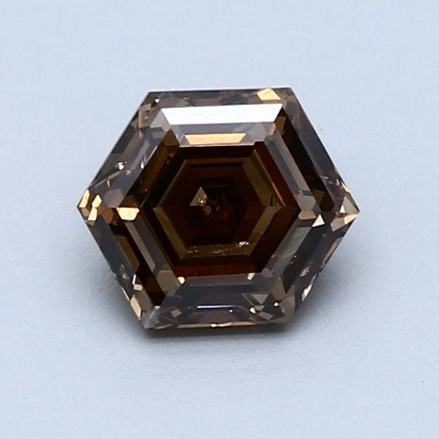 Hexagonal Fancy Dark Yellowish Brown Natural Diamond 1.01ct SI2 loose diamond