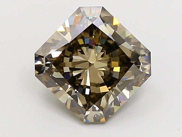Square Radiant Fancy Yellowish Gray Lab-grown Diamond 3.03ct VVS2 loose diamond