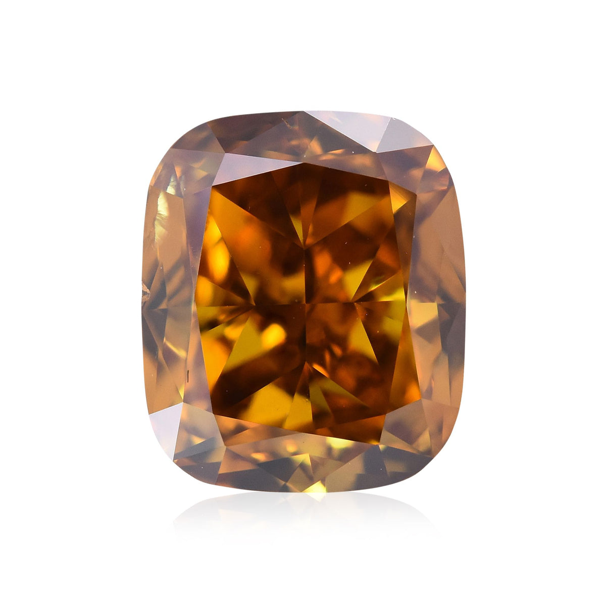 Cushion Fancy Deep Brownish Yellowish Orange Natural Diamond 1.3ct SI1 loose diamond