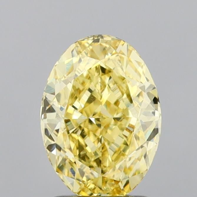 Oval Fancy Intense Yellow Lab-grown Diamond 2.07ct VVS2 loose diamond