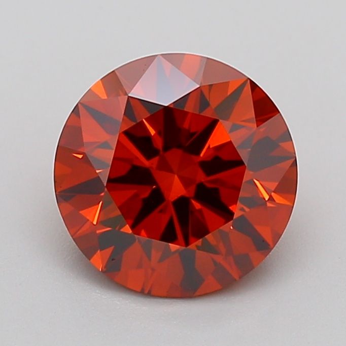 Round Fancy Vivid Brownish Orange Lab-grown Diamond 2.47ct VS2 loose diamond
