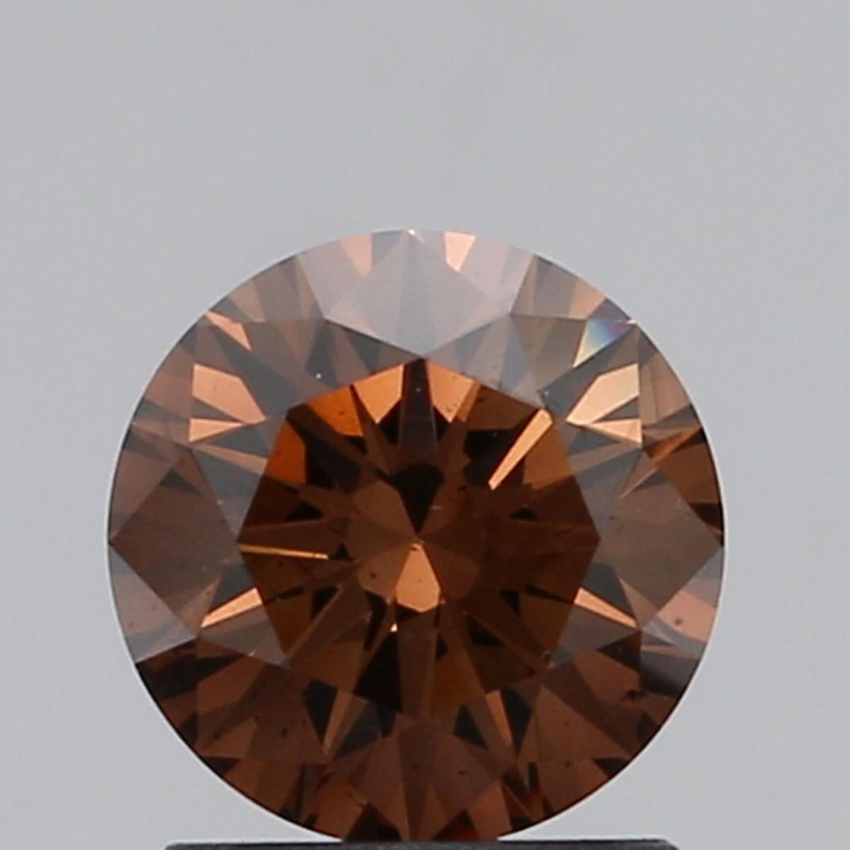 Round Orangey Brown Natural Diamond 1.18ct VS2 loose diamond