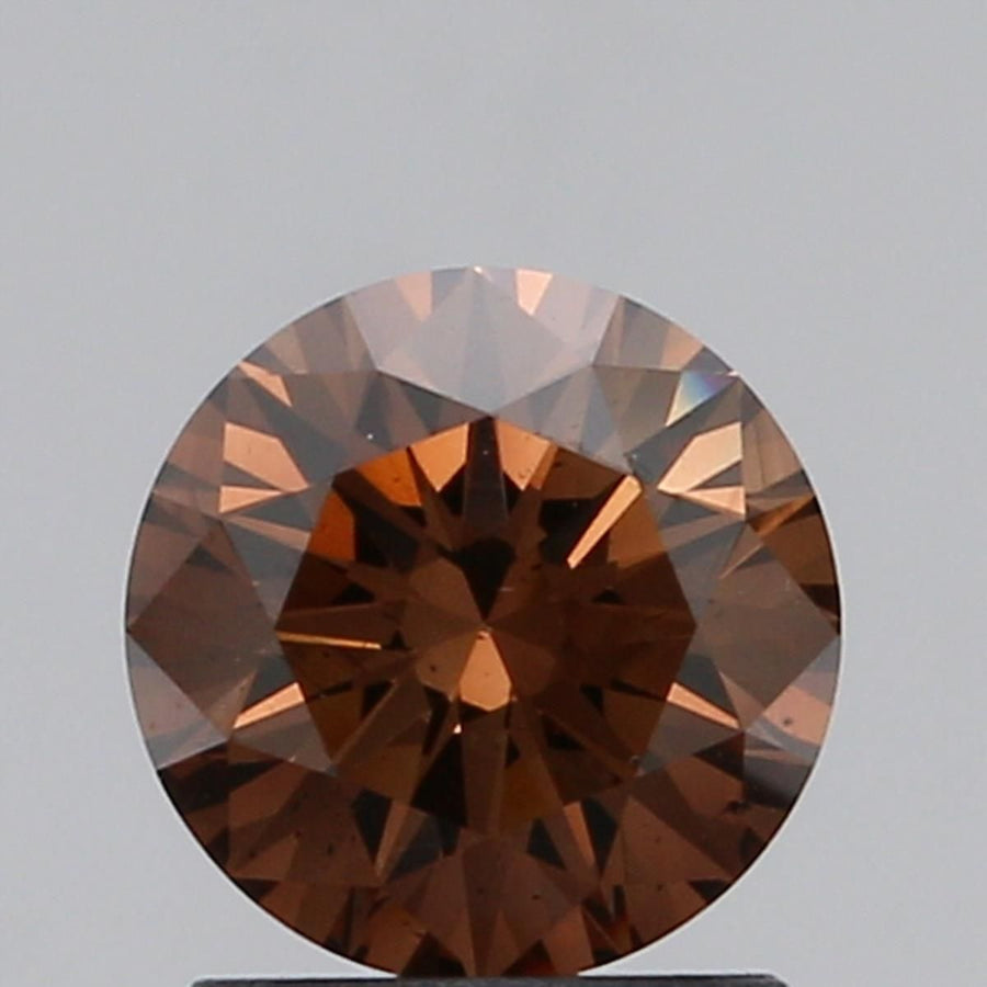 Round Orangey Brown Natural Diamond 1.18ct VS2 loose diamond
