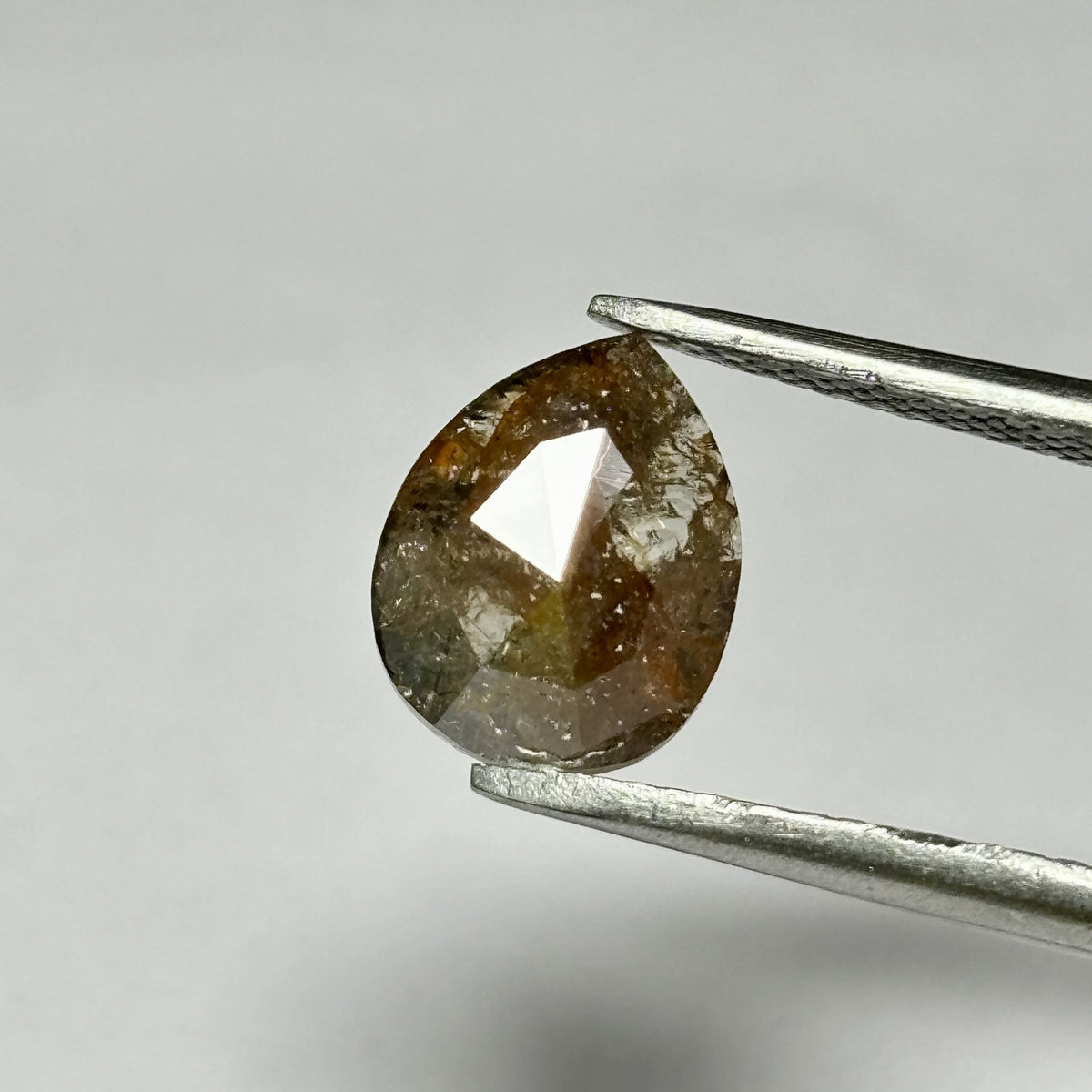 Pear Salt And Pepper Natural Diamond 1.42ct I3 loose diamond