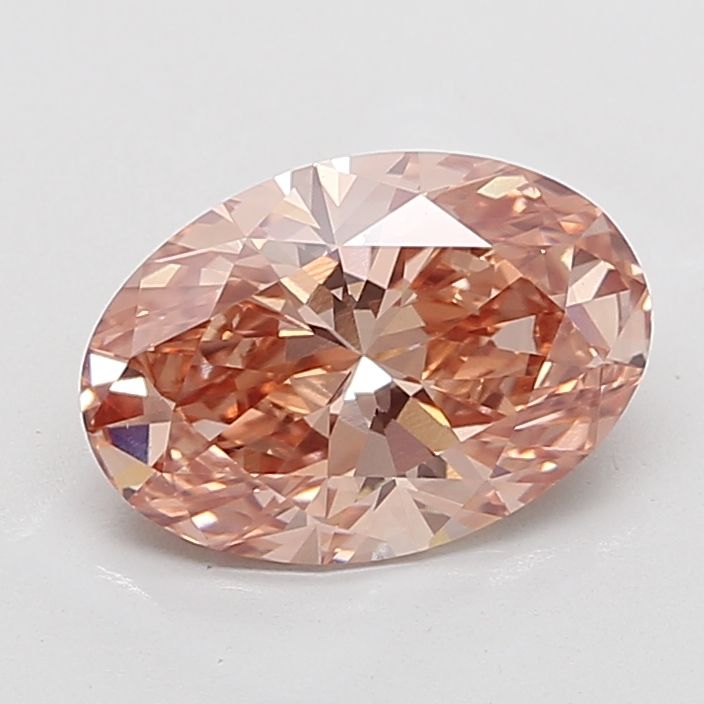 Oval Champagne Lab-grown Diamond 4.22ct VS1 loose diamond
