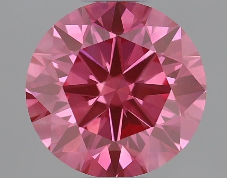 Round Fancy Vivid Pink Lab-grown Diamond 0.55ct VVS1 loose diamond