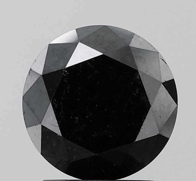 Round Black Natural Diamond 2.69ct VS1 loose diamond
