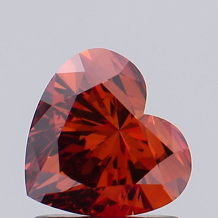 Heart Fancy Vivid Orange Lab-grown Diamond 1.12ct VS1 loose diamond