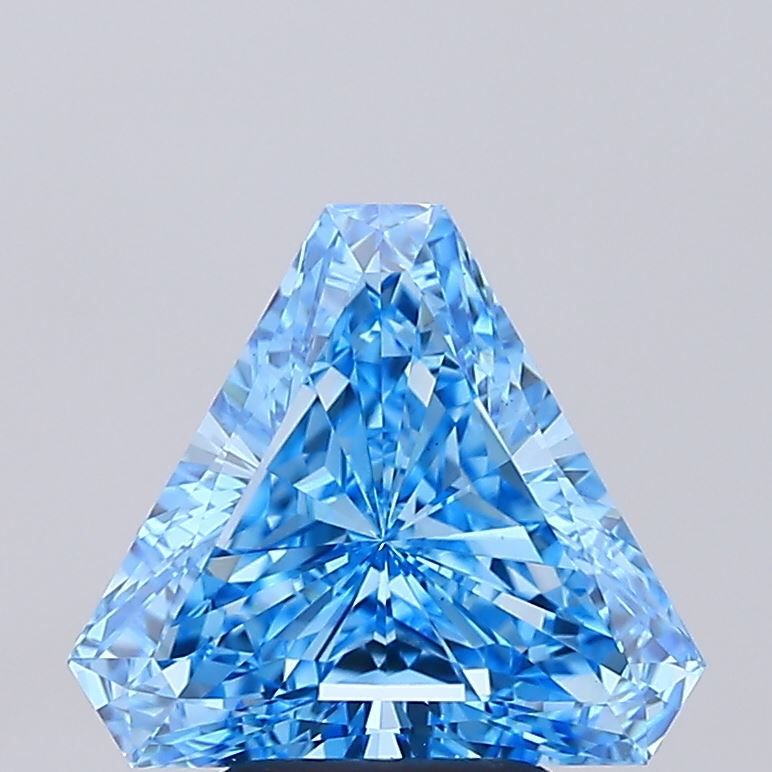 Triangular Fancy Vivid Blue Lab-grown Diamond 3.25ct VS1 loose diamond