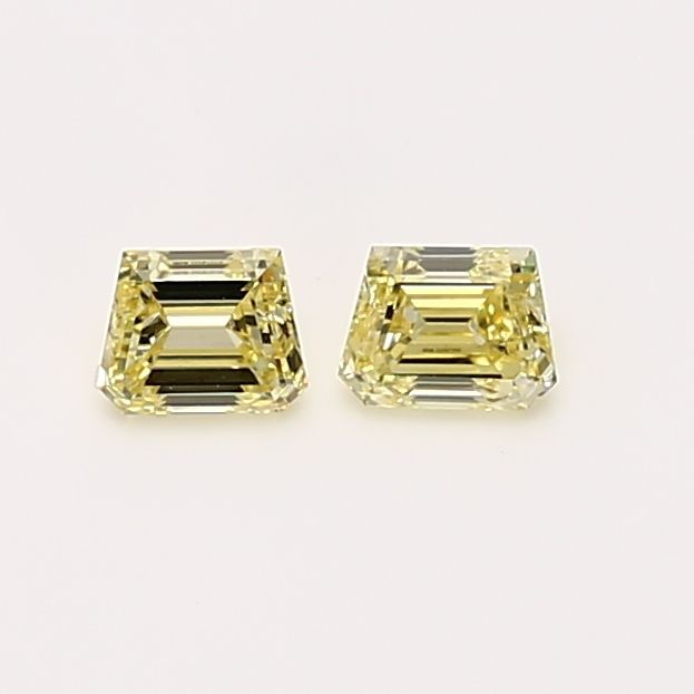 Tapered Baguette Fancy Yellow Natural Diamond 0.18ct VS1 loose diamond