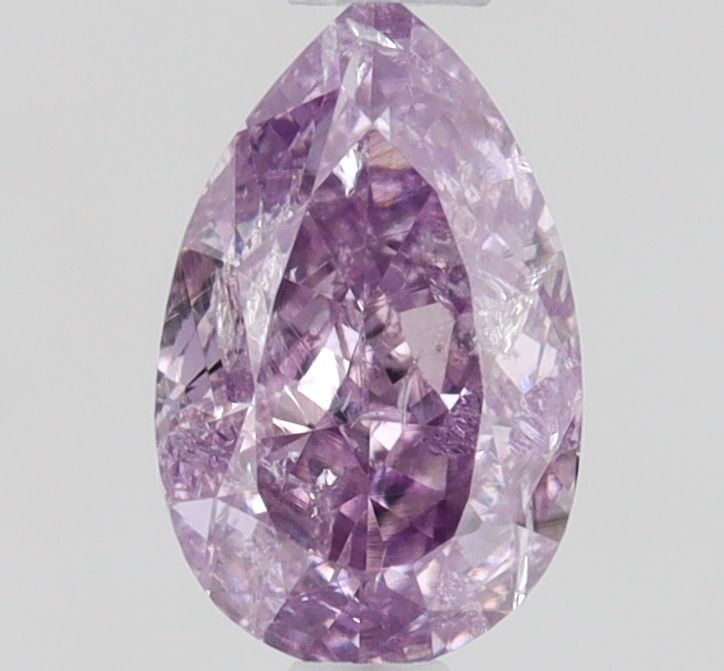Pear Fancy Intense Pink Purple Natural Diamond 0.25ct I3 loose diamond