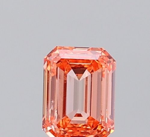 Emerald Fancy Vivid Pink Orange Lab-grown Diamond 0.49ct VS2 loose diamond