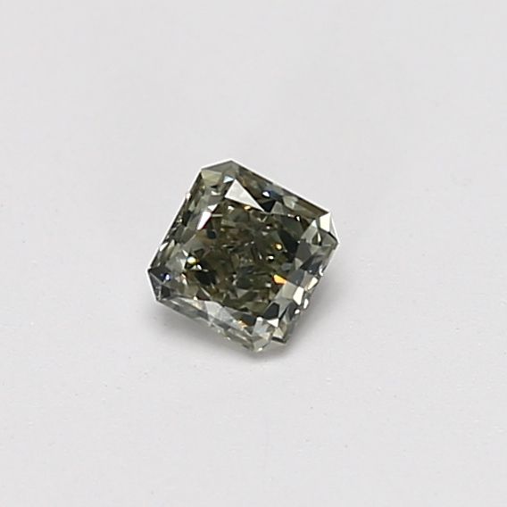 Radiant Fancy Greenish Yellow Gray Natural Diamond 0.23ct VS1 loose diamond