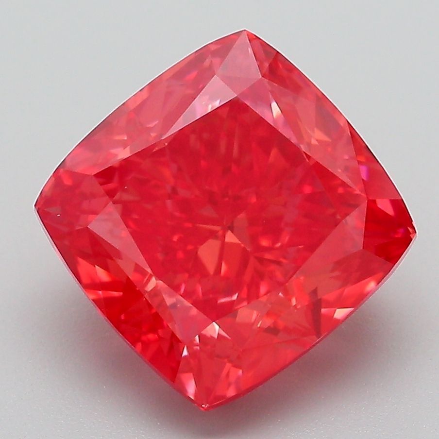 Cushion Fancy Vivid Red Lab-grown Diamond 4.58ct VS1 loose diamond