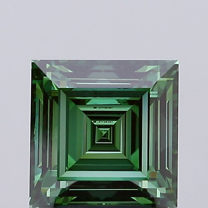 Square Fancy Vivid Green Lab-grown Diamond 3.54ct VVS2 loose diamond
