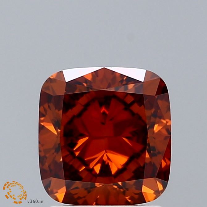 Cushion Fancy Deep Orange Lab-grown Diamond 2.01ct VVS2 loose diamond