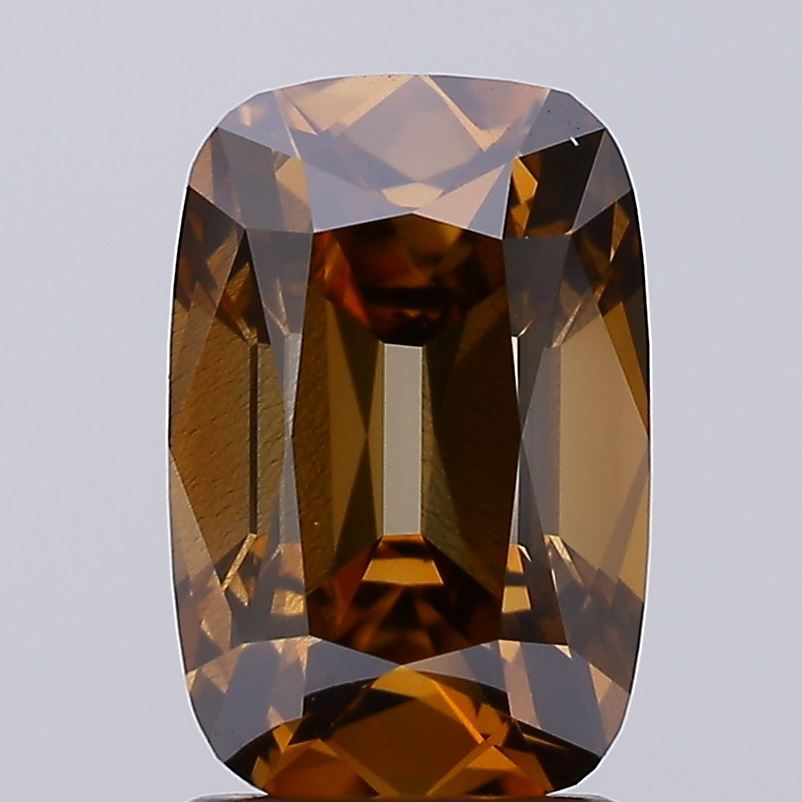 Cushion Fancy Light Yellowish Brown Lab-grown Diamond 2.02ct SI1 loose diamond