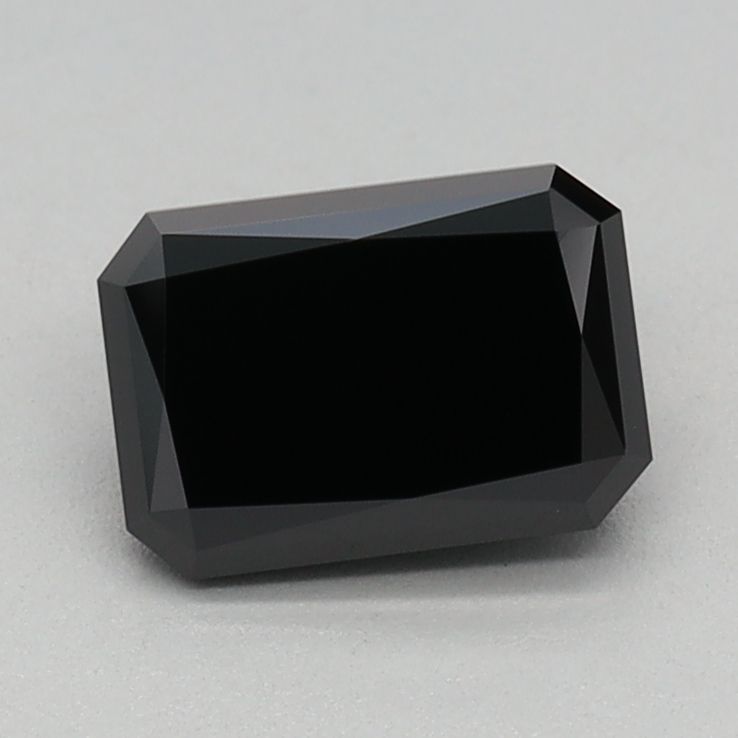 Radiant Fancy Black Lab-grown Diamond 0.72ct loose diamond