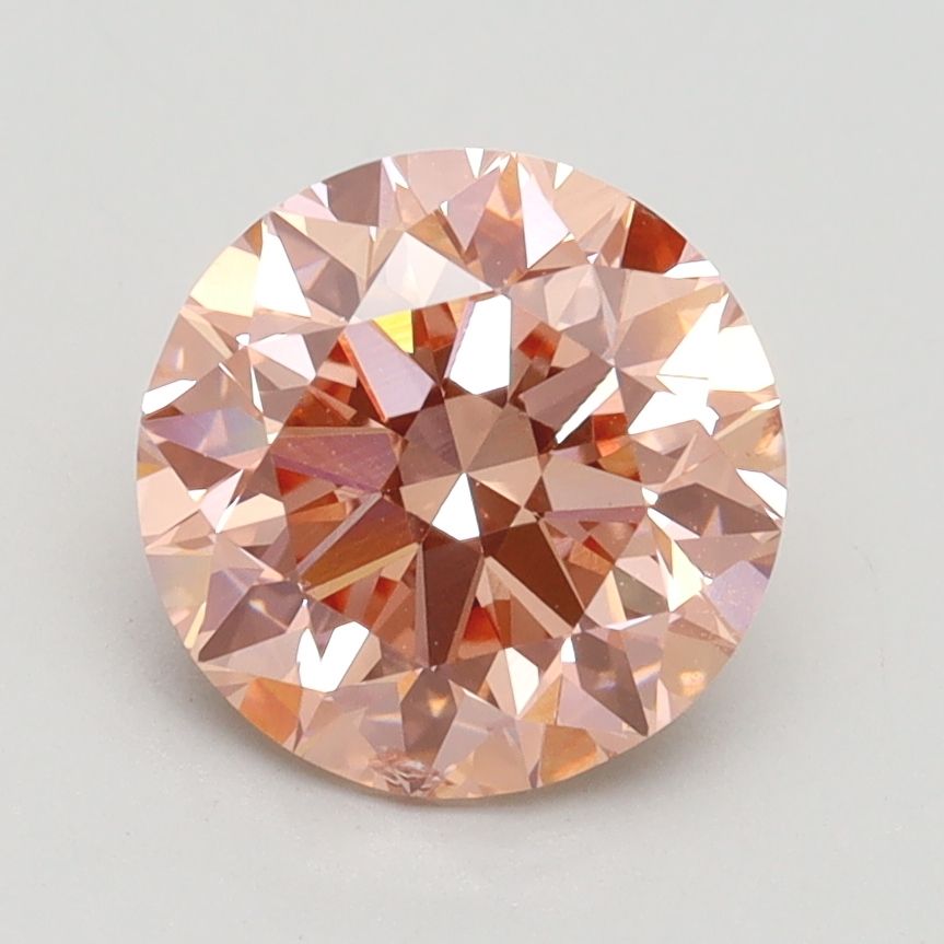 Round Fancy Intense Pink Lab-grown Diamond 2ct SI1 loose diamond