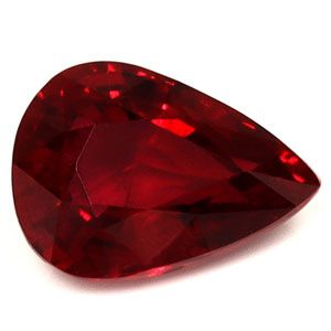 Pear Red Ruby 0.9ct loose gemstone