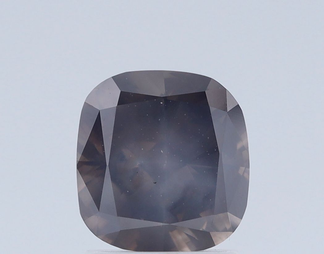Cushion Fancy Dark Gray Natural Diamond 2ct I2 loose diamond