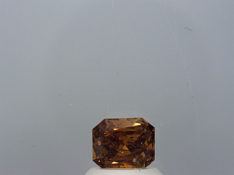 Radiant Fancy Deep Brownish Yellowish Orange Natural Diamond 0.74ct I1 loose diamond