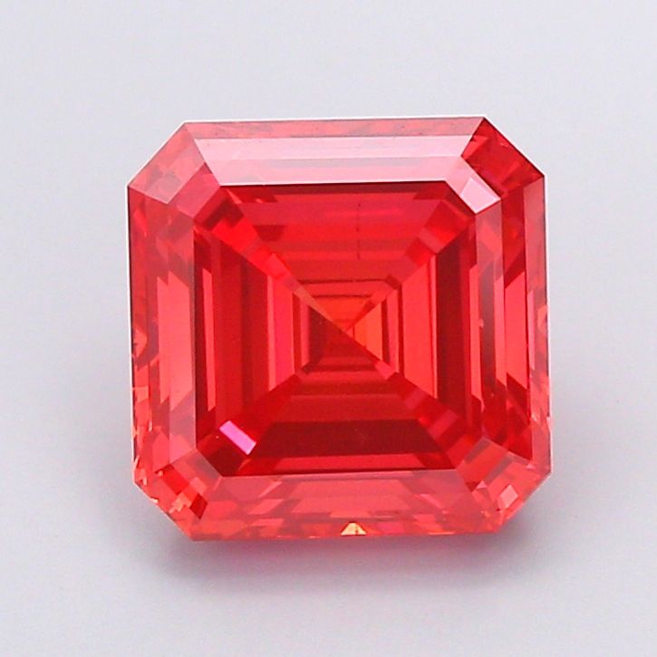 Asscher Fancy Vivid Red Lab-grown Diamond 6.06ct VS1 loose diamond