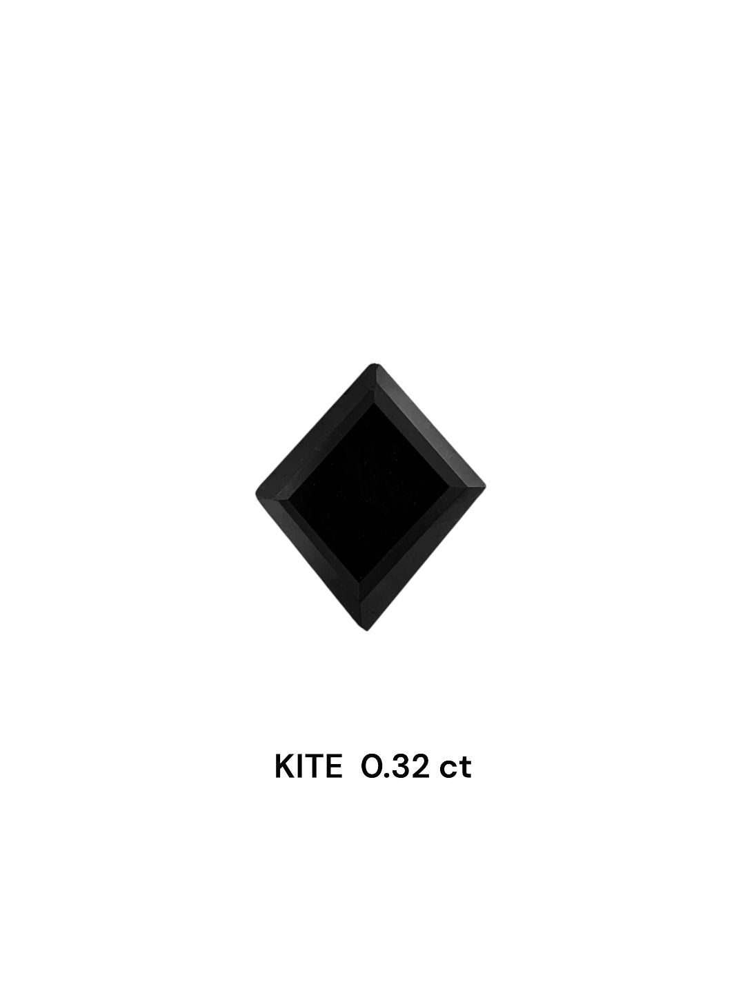 Kite Fancy Black Natural Diamond 0.32ct VVS2 loose diamond